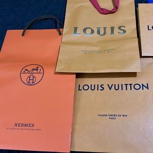 Louis Vuitton and Hermes Shopping Bags